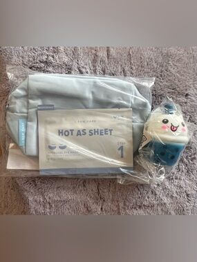 NIP I DEW Care Cosmetic Pouch and Eye Mask w/ Stress Squishy Boba Tea.